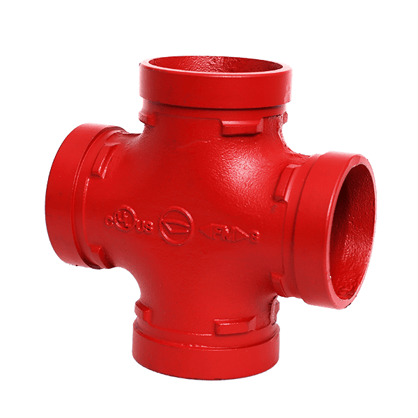 Cruz ranurada (tubos de igual tamaño)