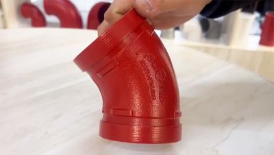 Codo ranurado de 45°