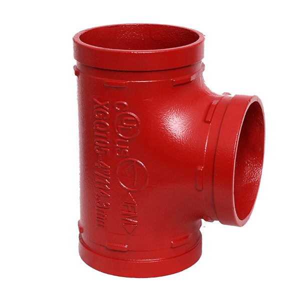 Tee ranurada (tubos de igual tamaño)