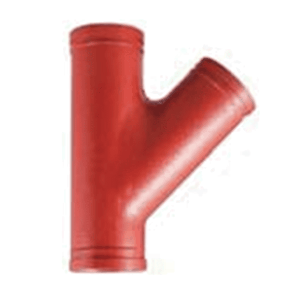 Tee lateral ranurada