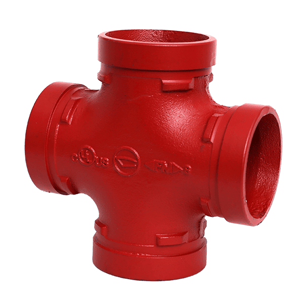 Cruz ranurada (tubos de igual tamaño)