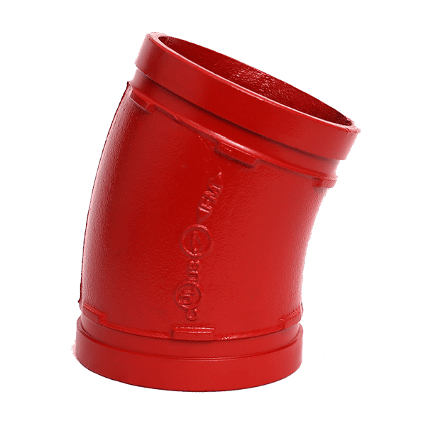 Codo ranurado de 22.5°